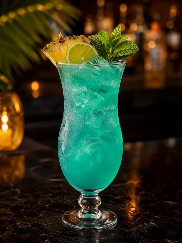 Neon Lagoon Cocktail
