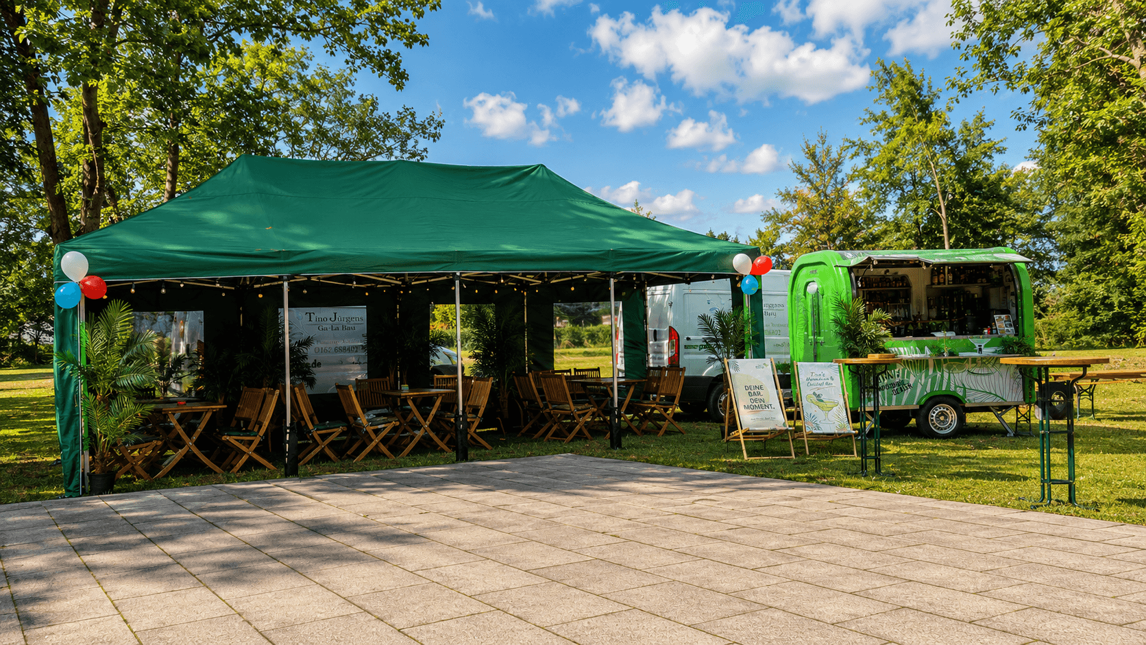 Cocktailbar-Eindruck für eine Firmenfeier